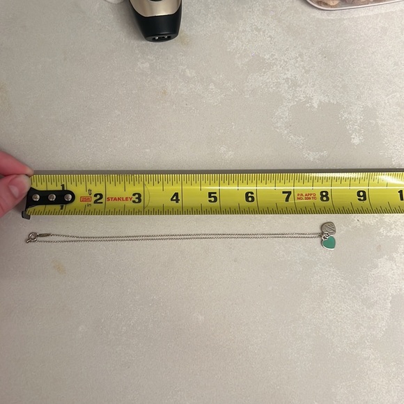 Return to Tiffany & Co. Blue Enamel Double Heart Tag Pendant
in Silver, Mini - Picture 5 of 5